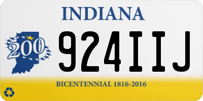 IN license plate 924IIJ