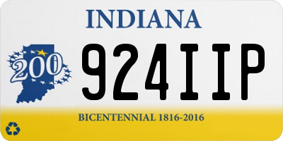 IN license plate 924IIP