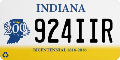 IN license plate 924IIR