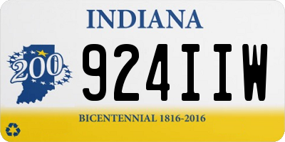 IN license plate 924IIW
