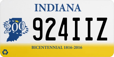 IN license plate 924IIZ