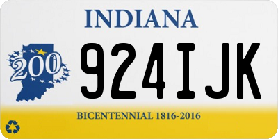 IN license plate 924IJK