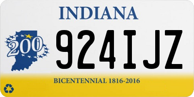 IN license plate 924IJZ