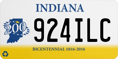 IN license plate 924ILC