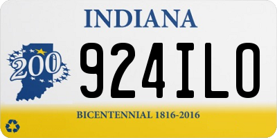 IN license plate 924ILO