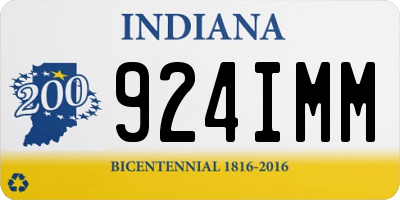 IN license plate 924IMM