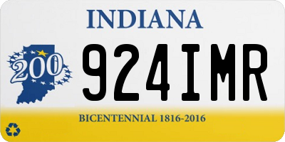 IN license plate 924IMR