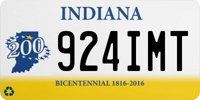 IN license plate 924IMT