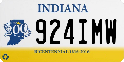 IN license plate 924IMW