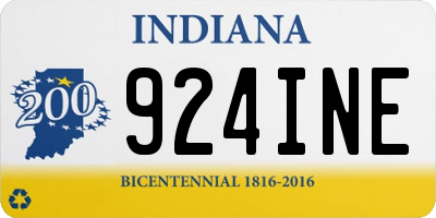 IN license plate 924INE