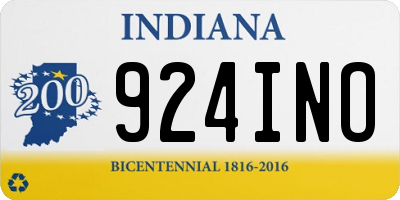IN license plate 924INO