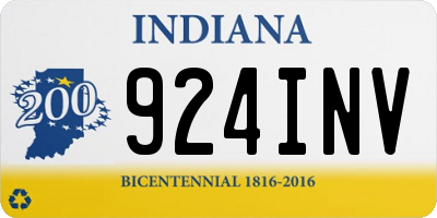 IN license plate 924INV