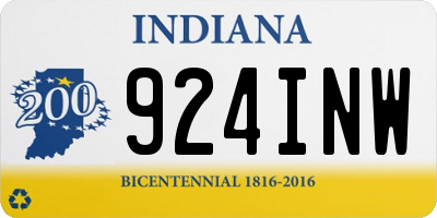 IN license plate 924INW