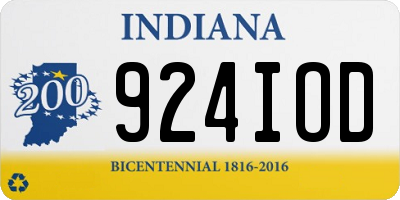 IN license plate 924IOD