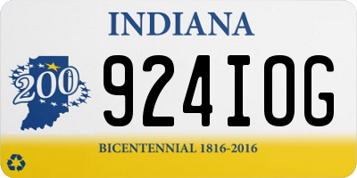 IN license plate 924IOG