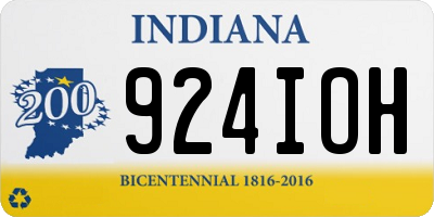 IN license plate 924IOH