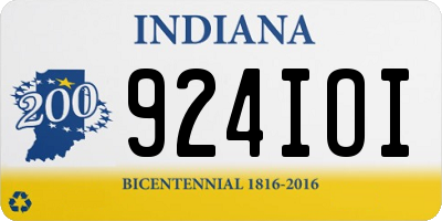 IN license plate 924IOI