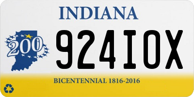 IN license plate 924IOX