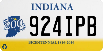 IN license plate 924IPB