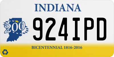 IN license plate 924IPD