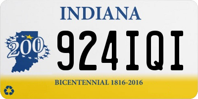 IN license plate 924IQI