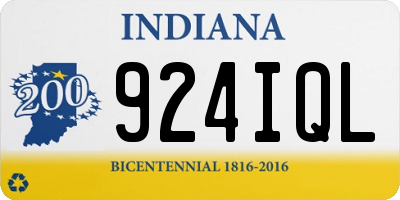 IN license plate 924IQL