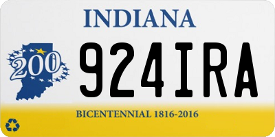 IN license plate 924IRA