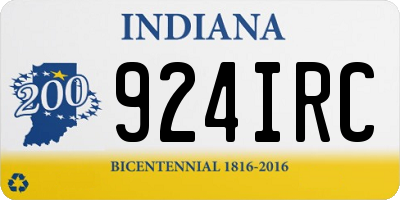IN license plate 924IRC