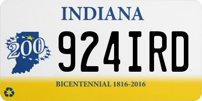 IN license plate 924IRD