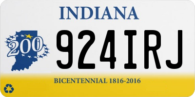 IN license plate 924IRJ