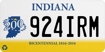 IN license plate 924IRM
