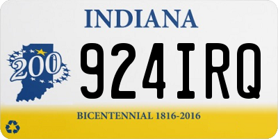 IN license plate 924IRQ