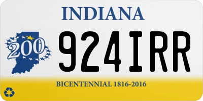 IN license plate 924IRR