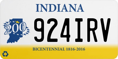 IN license plate 924IRV