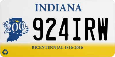 IN license plate 924IRW