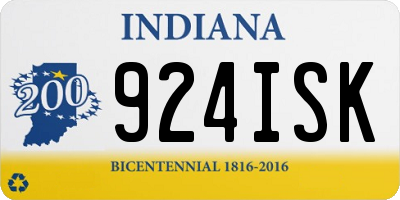 IN license plate 924ISK