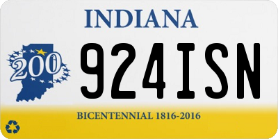 IN license plate 924ISN