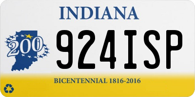 IN license plate 924ISP