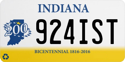 IN license plate 924IST