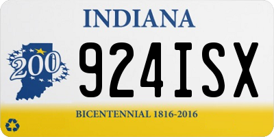 IN license plate 924ISX