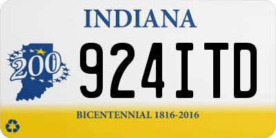 IN license plate 924ITD