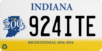IN license plate 924ITE