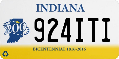 IN license plate 924ITI