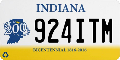 IN license plate 924ITM
