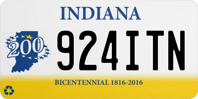 IN license plate 924ITN