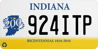 IN license plate 924ITP