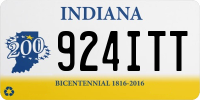 IN license plate 924ITT