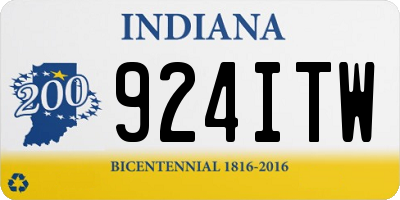 IN license plate 924ITW