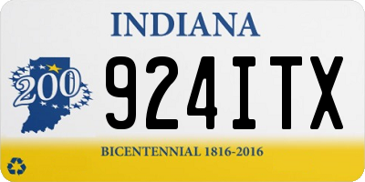 IN license plate 924ITX