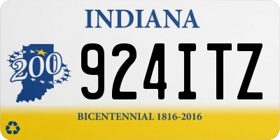 IN license plate 924ITZ